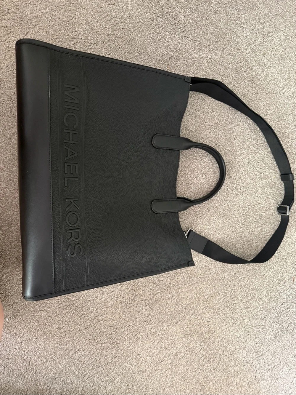 Michael Kors Black Pebbled Leather Tote